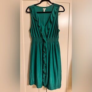 Soma Emerald Green Ruffle Dress 👗